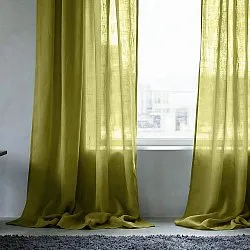 Curtains 2-Pack - Linen Blend Curtain Lumira (green)