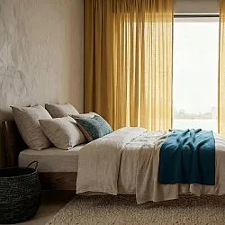 Curtains 2-Pack - Linen Blend Curtain Lumira (ochre)