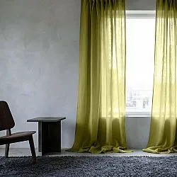 Curtains 2-Pack - Linen Blend Curtain Lumira (green)