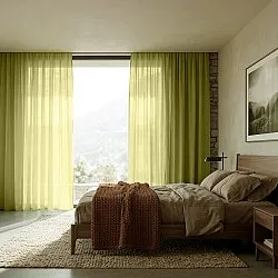 Curtains 2-Pack - Linen Blend Curtain Lumira (green)