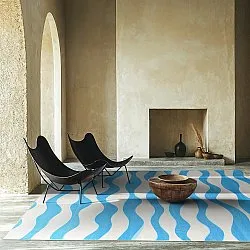 Wilton rug - Marsala (blue/white)