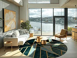 Round rug - Amasra (green)