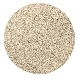 Round rug - Amberley Natural Cotton Shaggy (beige)