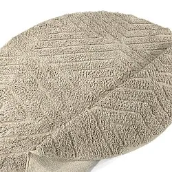 Round rug - Amberley Natural Cotton Shaggy (beige)