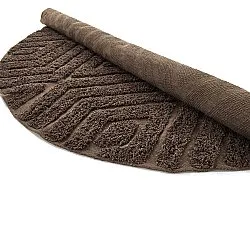 Round rug - Amberley Natural Cotton Shaggy (brown)