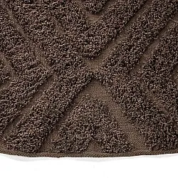 Round rug - Amberley Natural Cotton Shaggy (brown)