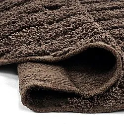 Round rug - Amberley Natural Cotton Shaggy (brown)