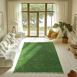 Shaggy rugs - Amberley Natural Cotton Shaggy (green)
