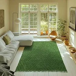 Shaggy rugs - Amberley Natural Cotton Shaggy (green)