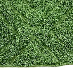 Round rug - Amberley Natural Cotton Shaggy (green)