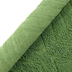 Round rug - Amberley Natural Cotton Shaggy (green)