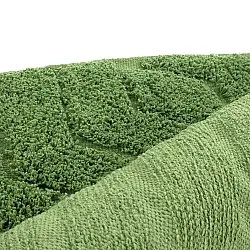 Round rug - Amberley Natural Cotton Shaggy (green)