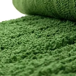 Round rug - Amberley Natural Cotton Shaggy (green)