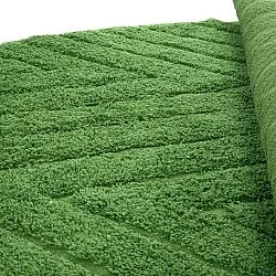 Round rug - Amberley Natural Cotton Shaggy (green)