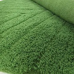 Round rug - Amberley Natural Cotton Shaggy (green)
