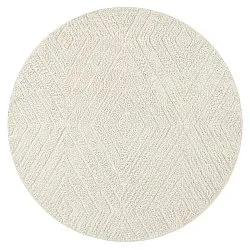 Round rug - Amberley Natural Cotton Shaggy (off-white)