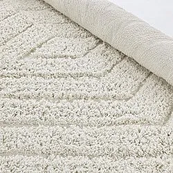 Round rug - Amberley Natural Cotton Shaggy (off-white)
