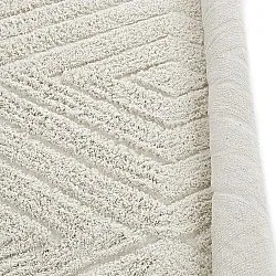 Round rug - Amberley Natural Cotton Shaggy (off-white)