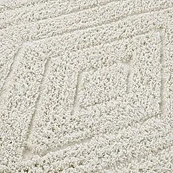 Round rug - Amberley Natural Cotton Shaggy (off-white)