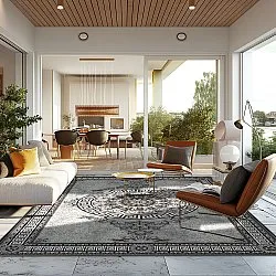 Wilton rug - Amer (black/white)