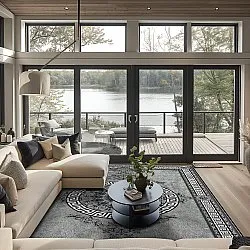 Wilton rug - Amer (black/white)