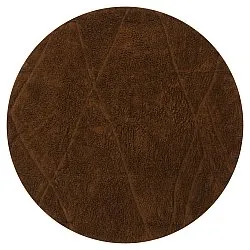 Round rug - Andrea Natural Cotton Shaggy (brown)