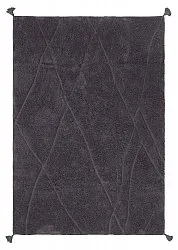 Shaggy rugs - Andrea Natural Cotton Shaggy (black)