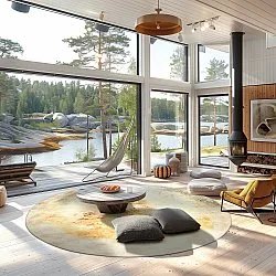 Round rug - Aneto (beige)