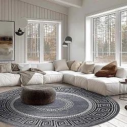 Round rug - Ankara Versace (grey)