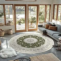 Round rug - Arabella (green)