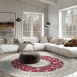 Round rug - Arabella (red)