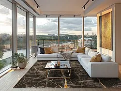 Wilton rug - Aris (black/gold)