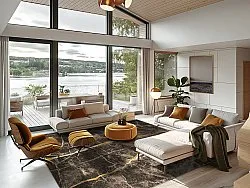 Wilton rug - Aris (black/gold)