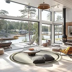 Round rug - Arriate (beige/grey)