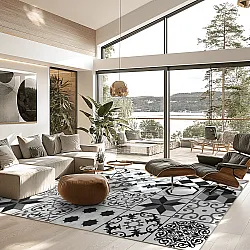 Wilton rug - Avent (beige/black)