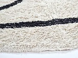 Round rug - Bavello Natural Cotton Shaggy (offwhite/black)