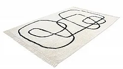 Shaggy rugs - Bavello Natural Cotton Shaggy (offwhite/black)