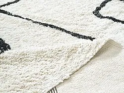 Shaggy rugs - Bavello Natural Cotton Shaggy (offwhite/black)