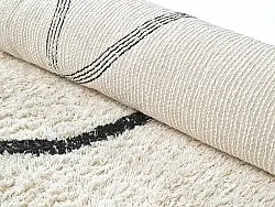 Shaggy rugs - Bavello Natural Cotton Shaggy (offwhite/black)