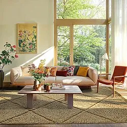 Shaggy rugs - Bellevue Natural Cotton Shaggy (beige/brown)