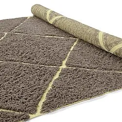 Shaggy rugs - Bellevue Natural Cotton Shaggy (brown/yellow)