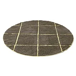 Round rug - Bellevue Natural Cotton Shaggy (brown/yellow)