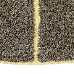 Round rug - Bellevue Natural Cotton Shaggy (brown/yellow)