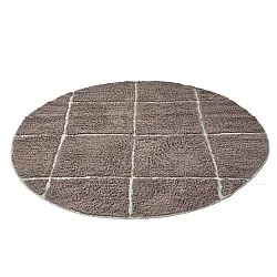 Round rug - Bellevue Natural Cotton Shaggy (taupe/green)