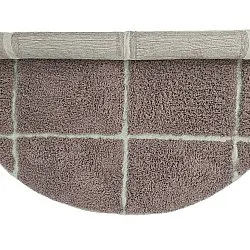 Round rug - Bellevue Natural Cotton Shaggy (taupe/green)