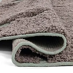 Round rug - Bellevue Natural Cotton Shaggy (taupe/green)
