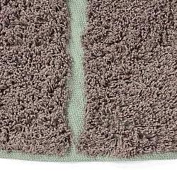Round rug - Bellevue Natural Cotton Shaggy (taupe/green)