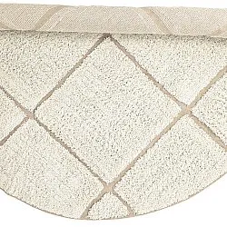 Round rug - Bellevue Natural Cotton Shaggy (off white/beige)