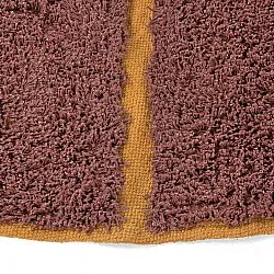 Round rug - Bellevue Natural Cotton Shaggy (red/orange)