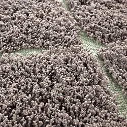 Shaggy rugs - Bellevue Natural Cotton Shaggy (taupe/green)